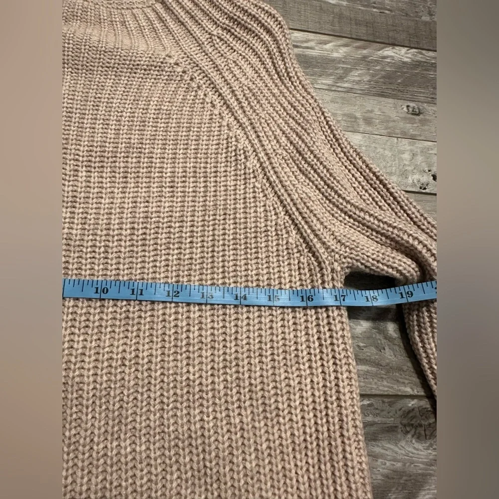 The Reset R Label Beige Mock Neck Pullover Knit Sweater XL Wool Cashmere Women’s